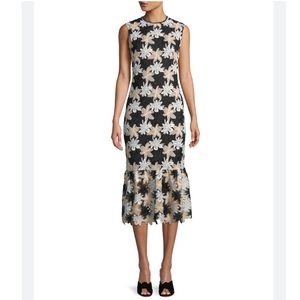 Shoshanna Joliet Sleeveless Body con Dress In Jasmine Lace